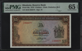 Rhodesië  P40.a 5 Dollars 1979