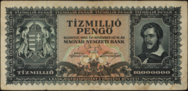Hongarije P123/B532 Tizmillio Pengo (10.000.000) 1945