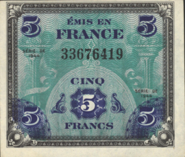 Frankrijk P115.a 5 Francs 1944