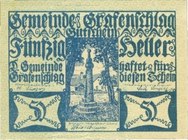 Oostenrijk - Noodgeld - Grafenschlag 50 Heller 31 Dezember 1920 UNC-