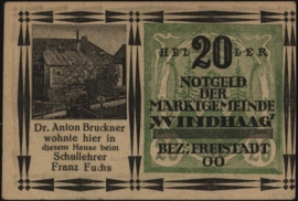 Oostenrijk - Noodgeld - Windhaag bei Freistadt KK.1242 20 Heller 1920