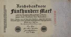 Duitsland  P74.a 500 Mark 1922