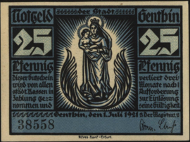 Germany - Emergency issues - Genthin Grab.: 419 25 Pfennig 1921