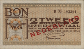 Distribution: Government agency for Iron and Steel, WW-II 2 KG/- 2 Kilogram Ijzer en staal 1941