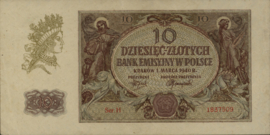 Polen  P94 10 Zlotych 1940