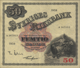 Zweden  P47.a 50 Kronor 1959