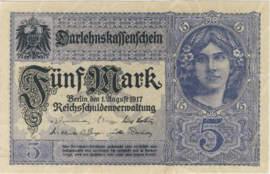 Duitsland P56.b 5 Mark 1917