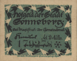 Germany - Emergency issues - Sonneberg Grab/Mehl.:1244 10 Pfennig 1921