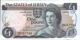 Jersey  P11.a.R 1 Pound 1976-88 (No date) REPLACEMENT