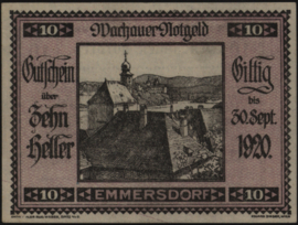 Oostenrijk - Noodgeld - Wachauer Notgeld KK. 1122 10 Heller 1920