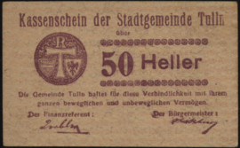Oostenrijk - Noodgeld - Tulln KK.1083 50 Heller 1920
