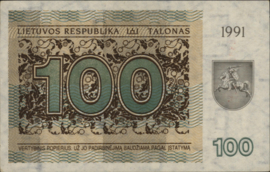 Lithuania  P38 100 Talonas 1991