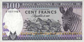 Rwanda  P18.a 100 Francs 1982