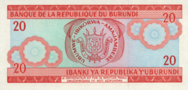 Burundi  P27 20 Francs 1977-2007