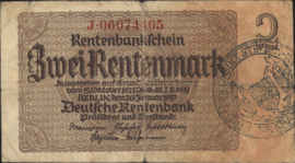 Duitsland P174.b 2 Rentenmark 1937 GEANNULEERD