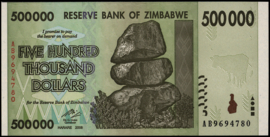 Zimbabwe  P76 500.000 Dollars 2008