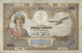 Joegoslavië P29 1.000 Dinara 1931