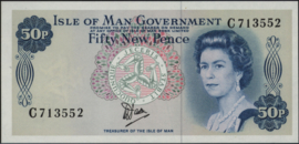 Isle of Man  P33/B105 50 New Pence 1979