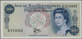 Man (Isle of)  P33/B105 50 New Pence 1979