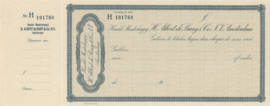 Netherlands, Amsterdam, Cheque, A. de Bary & Co. N.V., NO DATE