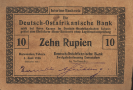 Duitsland - Oost Afrika  P41 10 Rupien 1916