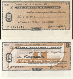 Banca di Trento e Bolzano 50 Lire