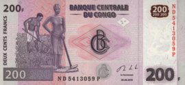 Congo Democratic Republic (Kinshasa)  P99/B316 200 Francs 2013