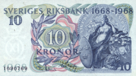 Sweden  P56 10 Kronor 1968 COMMEMORATIVE