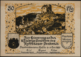 Duitsland - Noodgeld - Frankenhausen am Kyffhäuser Grab.: 373 50 Pfennig 1921