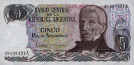 Argentinië P312.a1 5 Pesos Argentinos 1983-84 (No date)
