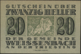 Austria - Emergency issues - Weissenbach an der Triesting KK. 1155 20 Heller 1920