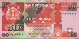 Oeganda  P30 50 Shillings 1987