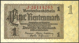 Germany P173.2: J 1 Rentenmark 1937