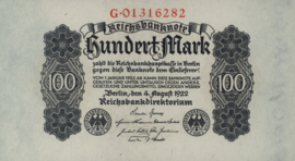 Deutsches Reich 100 Mark 1922-08-04 DEU-83
