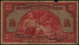 Suriname PLS13.1.a1 2 1/2 Gulden 1940