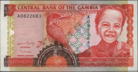 Gambia  P16.a 5 Dalasis 1996 (No date)