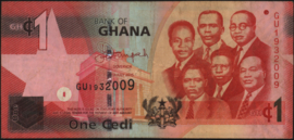 Ghana  P37/B145 1 Cedi 2015