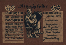 Oostenrijk - Noodgeld - Hochfilzen KK.:382 90 Heller 1921