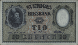 Zweden P43.h 10 Kronor 1960