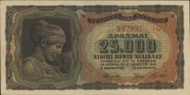 Griekenland P123.a 25.000 ΔΡΑΧΜΑΙ / Drachmes / Drachmai 1943
