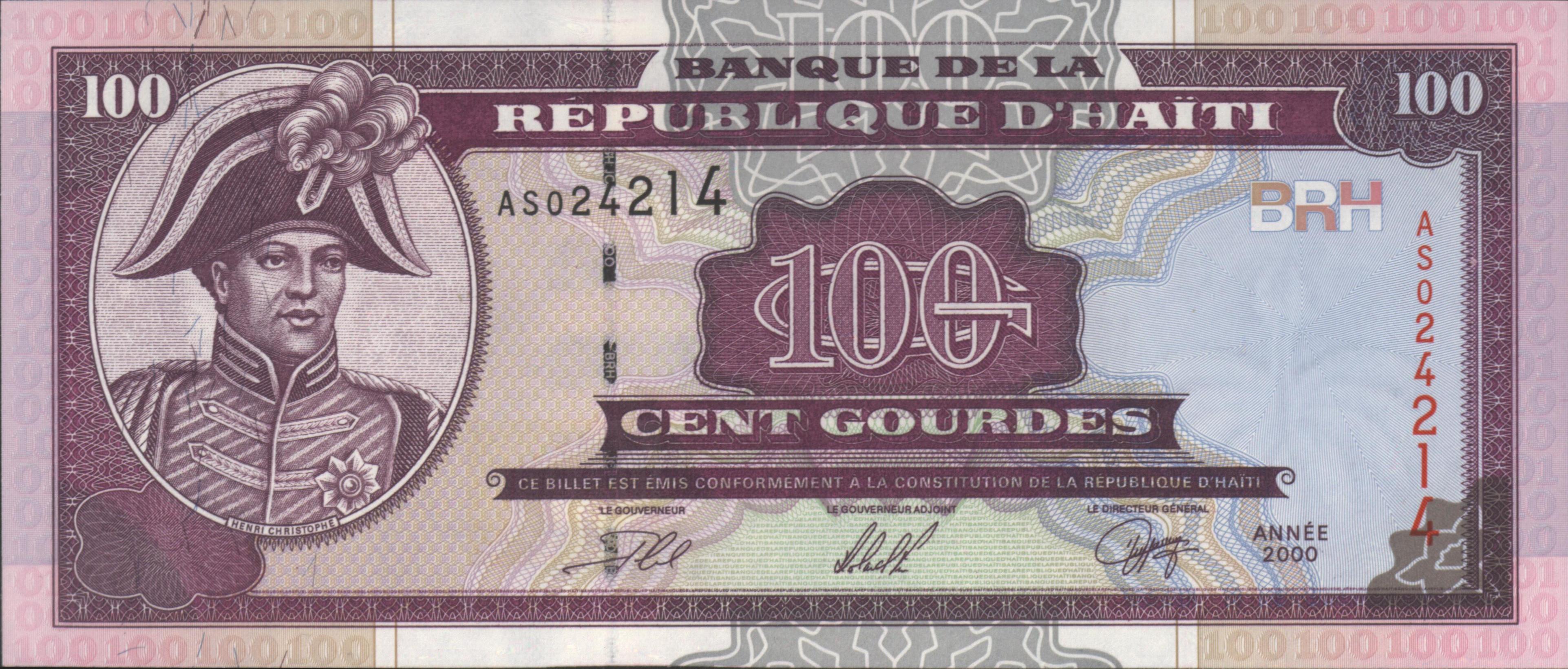 Haiti P268 100 Gourdes 2000