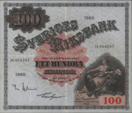 Zweden  P45.b 100 Kroner 1960