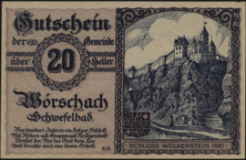 Austria - Emergency issues - Wörschach KK. 1254 20 Heller 1920