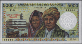 Comoren P12.b 5.000 Francs 1986-94 (No date)