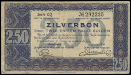 Nederland - Zilverbon  PL14.b 2½ Gulden 1938