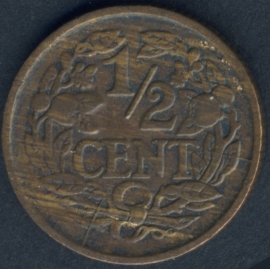 Sch.1015 1/2 Cent 1928 Stempelbreuk