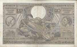 Belgium P107.4 100 Francs / 20 Belgas Model 1933