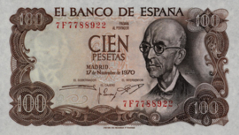 Spain P152 100 Pesetas 1970