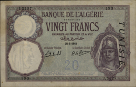 Tunesië   P6 20 Francs 1941