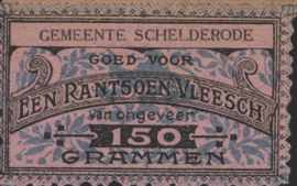 België - Noodgeld - Schelderode   NL0.Blauw op roze 150 Grammen 1914-'18 (No date)